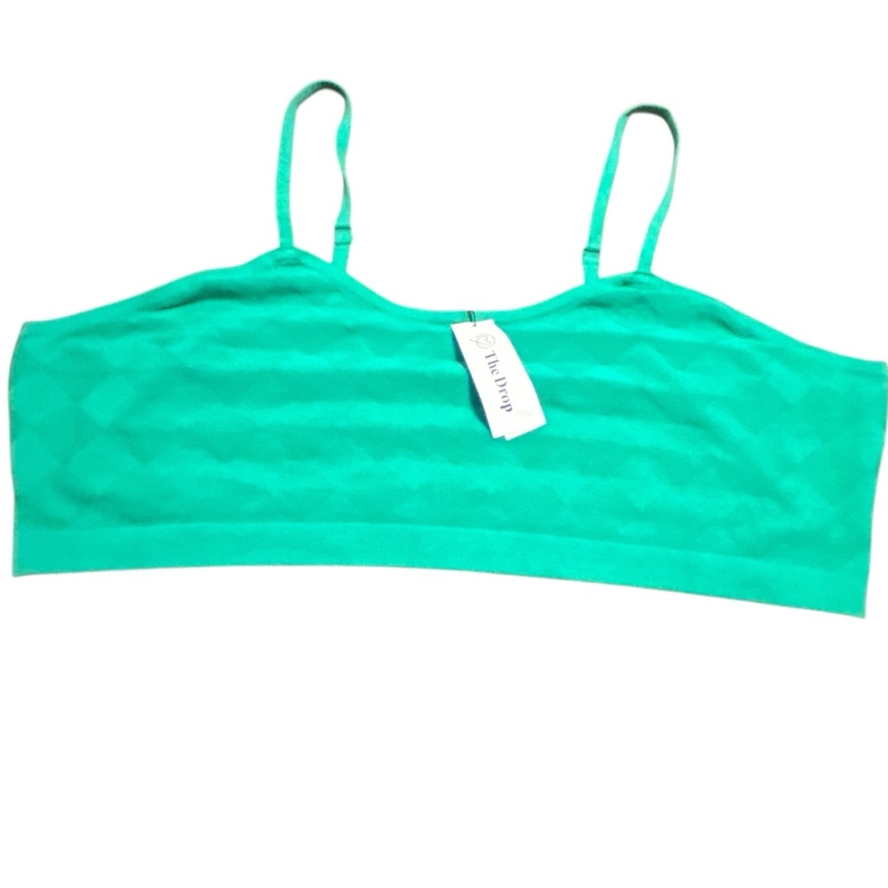The‎ Drop Green Bralette Seamless Comfort Sleep Lounge Crop Top